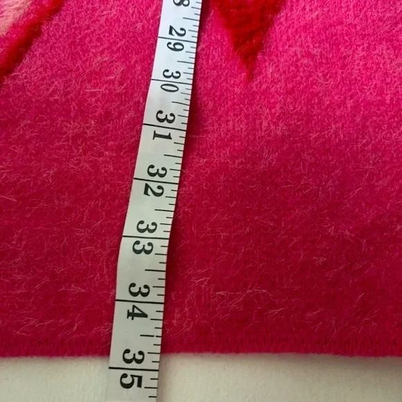 Jodifl Red and Pink Fuzzy Southwest Bohemian Open Front Cardigan NWT - Picture 12 of 16